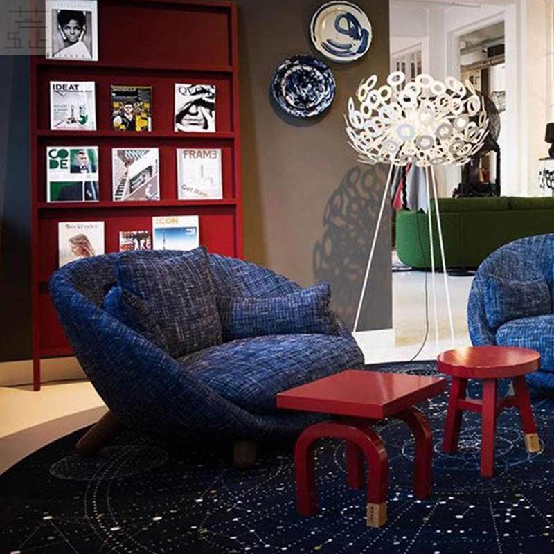 轻奢网红单人沙发椅简约设计师创意love sofa懒人躺椅阳台休闲椅