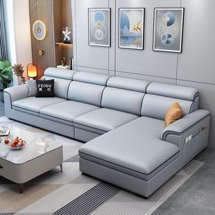 2025年新款布艺沙发客厅组合简约现代小户型猫抓科技布直排四人位