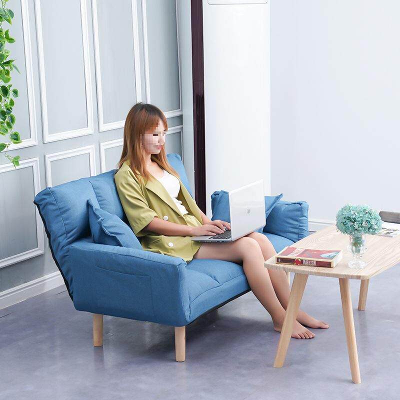 懒人沙发榻榻米双人小户型卧室布艺小沙发阳台折叠单人两用沙发床