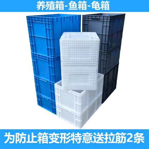大型塑料箱鱼箱鱼缸水族箱养殖箱金鱼缸带拉筋海鲜缸龟缸大号鱼箱