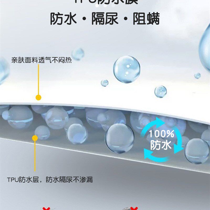 防水被套隔尿三件套 床笠款防猫尿床罩透气可机洗猫狗宠物 不粘毛