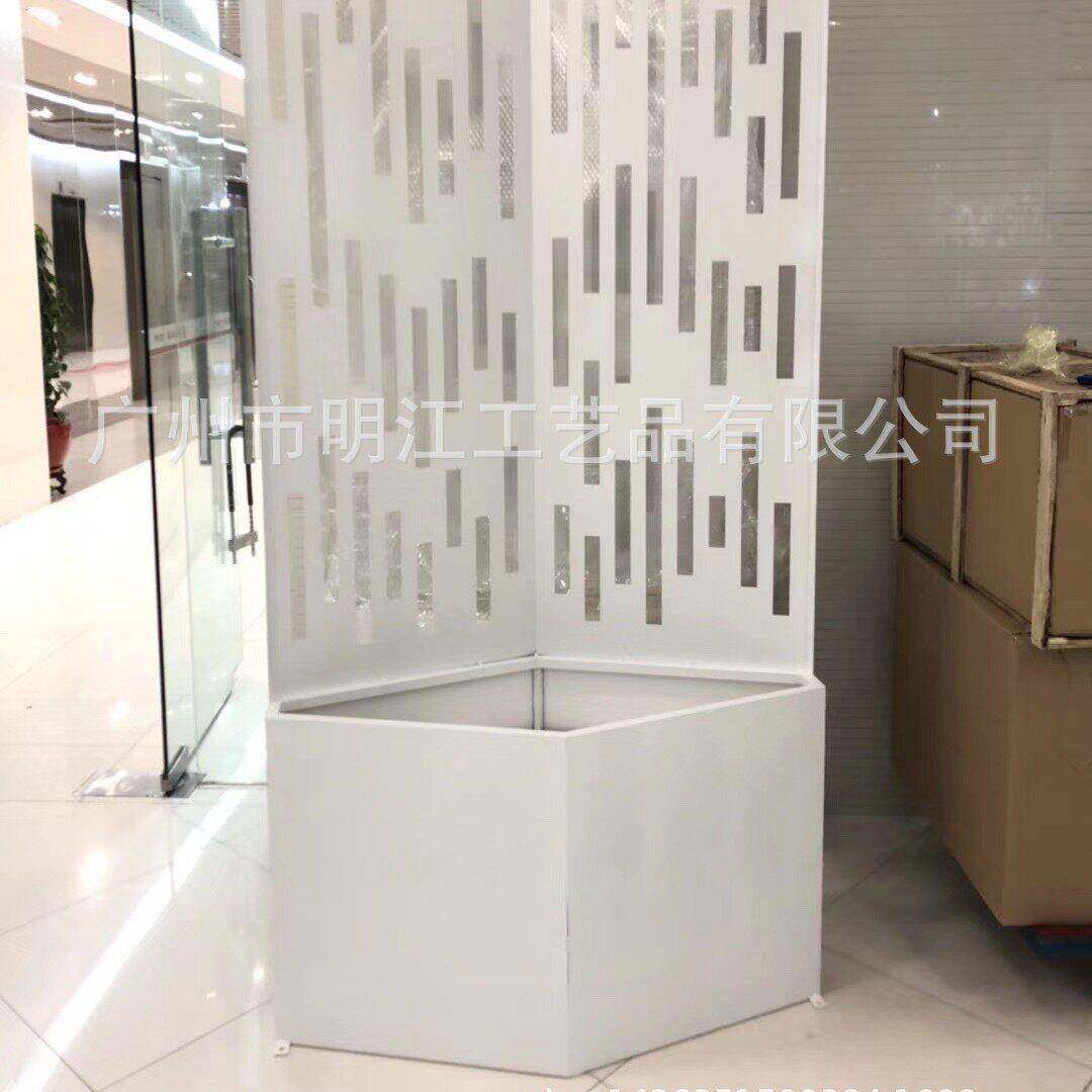 金品属大型花箱白色菱形箱可插花板铁定做房酒店婚庆装饰摆件花艺