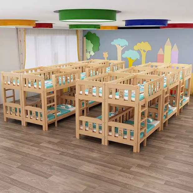 全实木儿童上下床幼儿园床专用床托管床小学生双层床午睡床午休床
