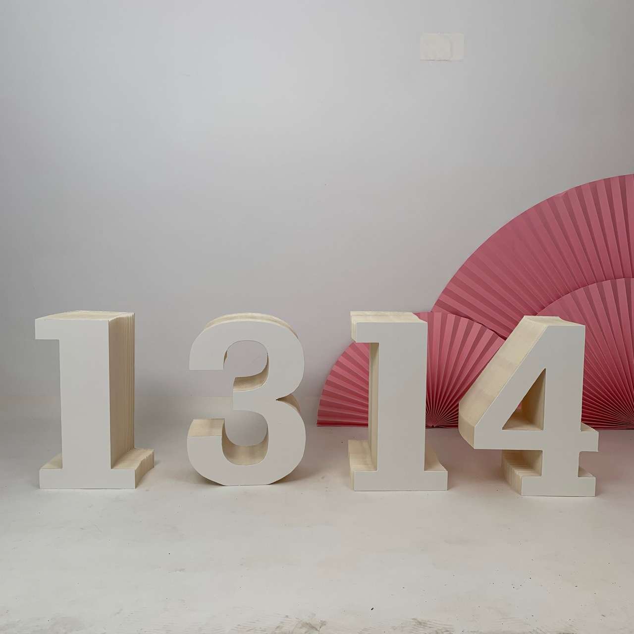 订婚求婚宝宝宴婚礼甜品桌景观陈列1314数字蜂窝纸质工艺极简摆件