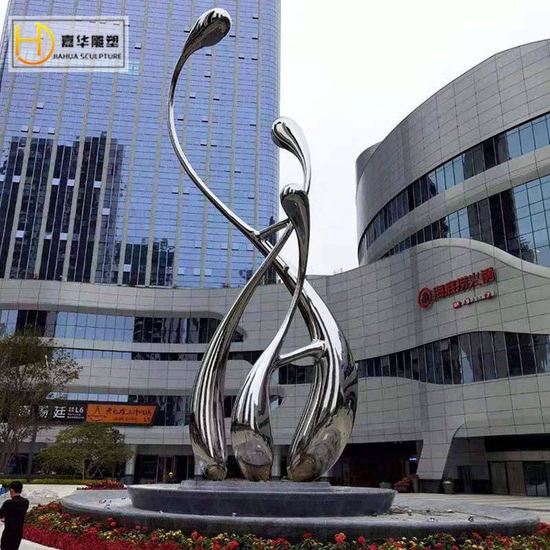 园林广场不锈钢雕塑制作户外大型异形抽象创意几何景观落地摆件