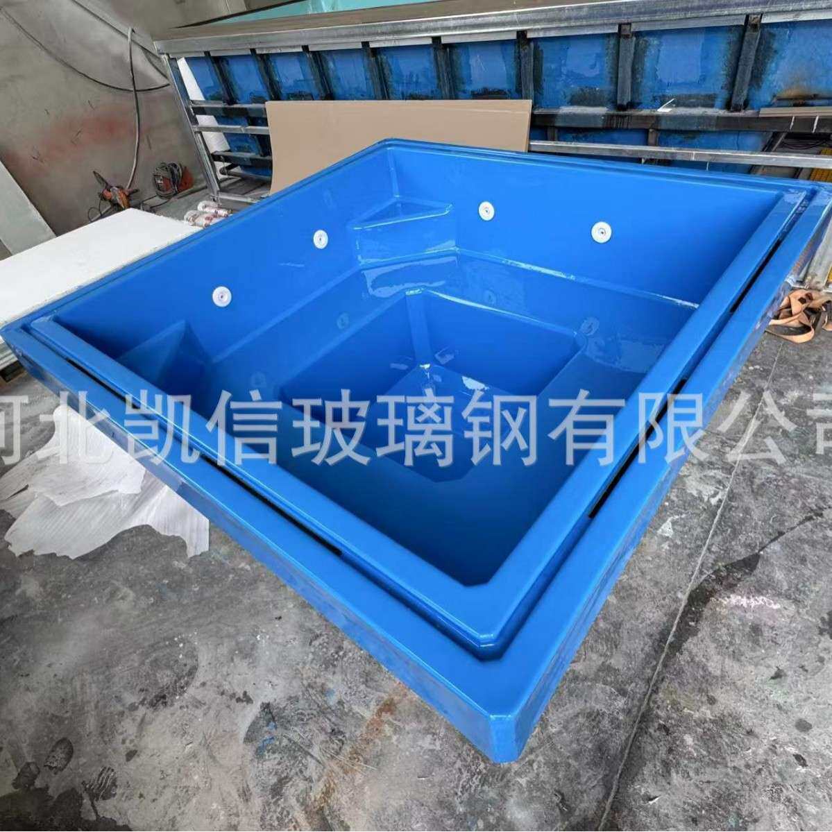 豪华室内度假村2m 3m玻璃纤维浴缸室外马赛克瓷砖水疗池泡澡池