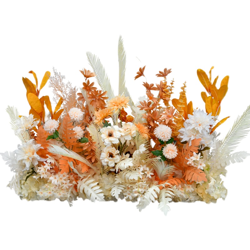 酒店订婚仪式现场装饰花仿真花路引花地排花挂花婚礼假花成品花艺