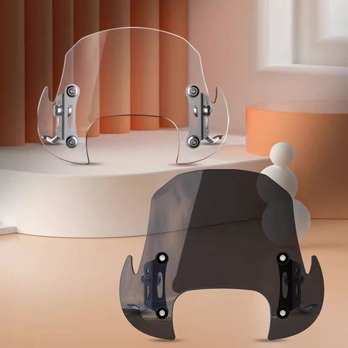 适用嘉陵布加迪125改装挡风玻璃嘉鹏布加迪可调节前挡风挡雨配件