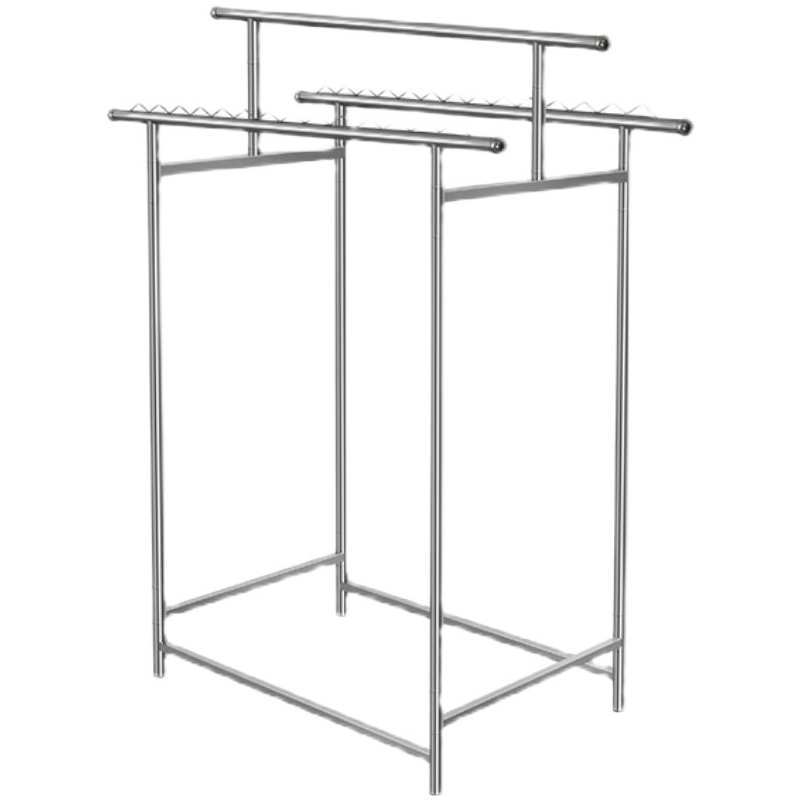 【工厂】不锈钢晾衣架落地折叠伸缩挂衣架室外阳台晒被晾衣杆