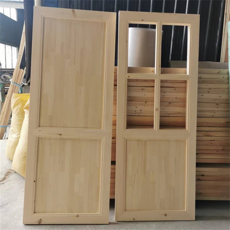 定制80年代复古餐厅店铺室内老式格子套装实木折叠谷仓门窗樟子松