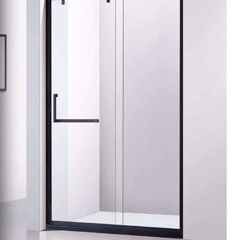 不锈钢一字形整体淋浴房家用卫生间浴室干湿分离推拉门隔断玻璃门