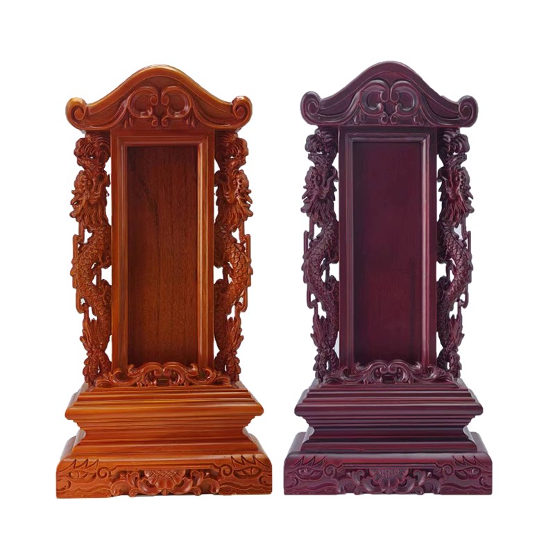 牌位灵位定制祖宗神位纯香樟木莲位实木排位牌位供奉祠堂祖先香位