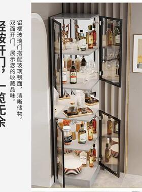 玻璃酒客厅靠墙26950用展示柜家小户型边柜钉制轻奢柜网置物架新