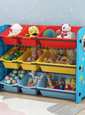 儿童玩具纳架宝宝书架分类理柜架子置物架多整层收收QYD纳大容量