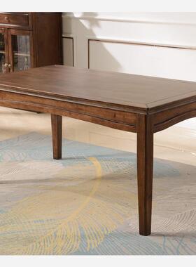 美式实木餐桌四桌椅一桌椅六椅餐桌组合餐厅家MDZ具方桌西餐一桌