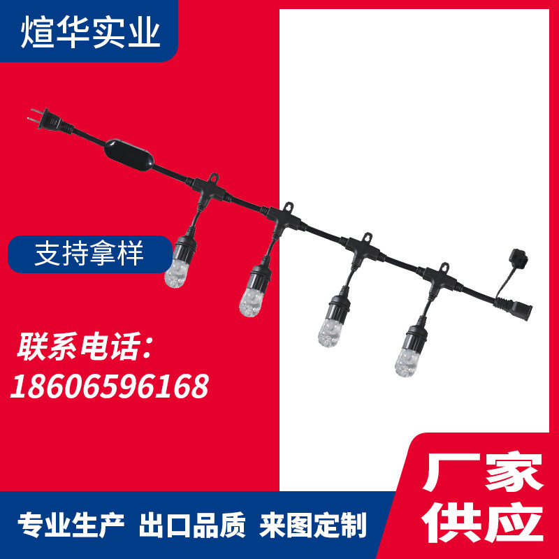 厂家直销节日照明带插头灯串