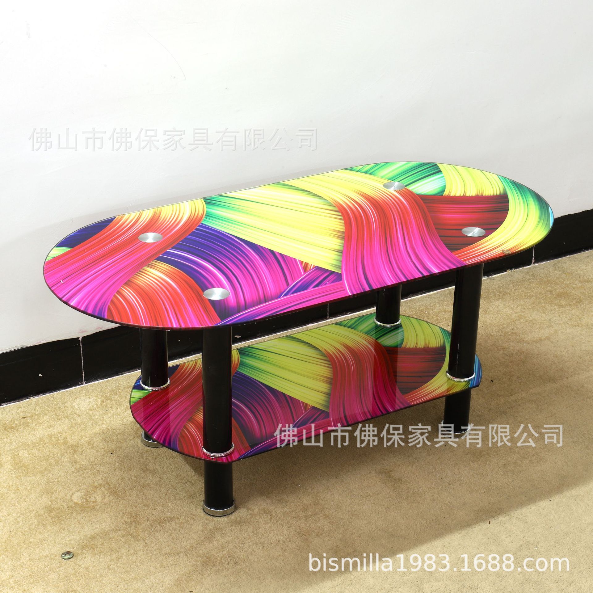 出口非洲尼日利亚钢化玻璃茶几