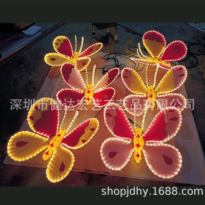 中秋大型金色蝴蝶月球花灯