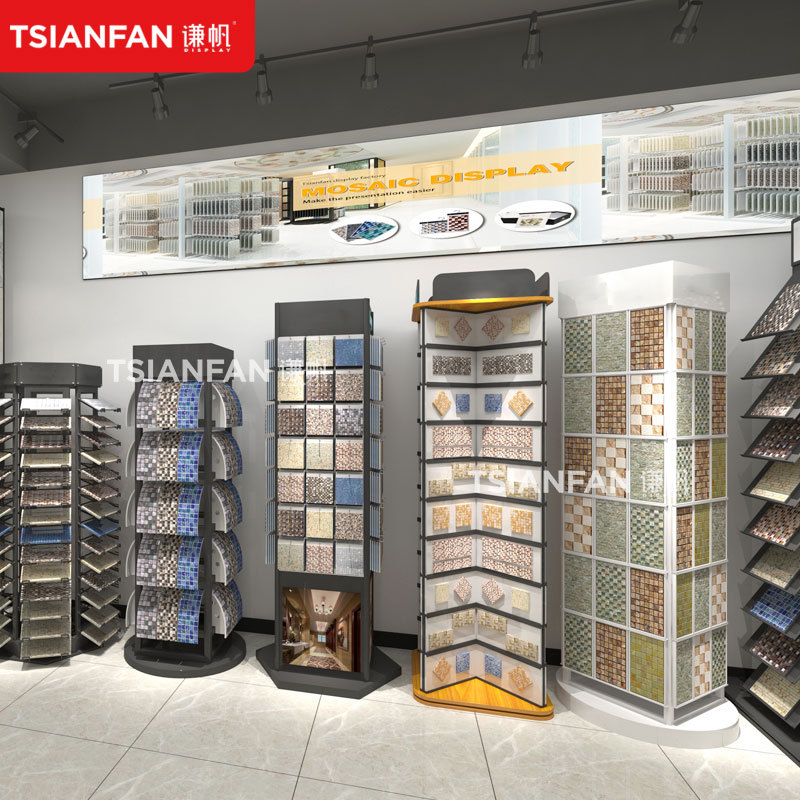 马赛克瓷砖大理石样品旋转展架