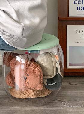 9WOR收纳整届天板~家用透明F77MM66J收纳凳多功能玩具积木物理客