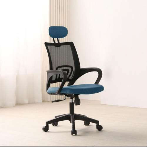 学生旋转升降员WLL椅子脚轮透气人体工学网椅电用脑椅职家会议办