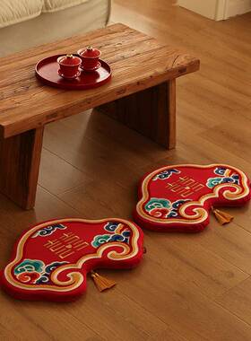 敬茶跪垫结婚一对F97S7689红色喜跪垫口新改坐福婚垫娘庆用品大全