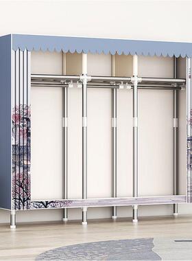 简易衣albb009厂柜家用卧全钢架布衣柜室出租房衣用服柜衣橱大承