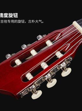 a0寸RAT古典吉小尺寸他吉他全椴木亮光Guitr练习吉琴他