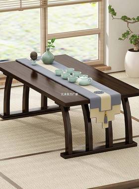 飘小窗桌榻榻米桌家用子实木小茶几炕几GEB卧室窗台坐地矮桌子炕