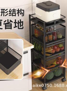 厨房置家物架用旋转式落地多层角可移动小推车多能功ROZ家居蔬转