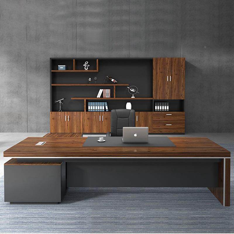 办公具现新款总合裁办公桌简SZK约代大气老板桌椅组班台时尚经理