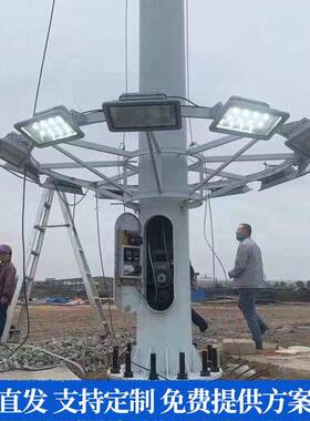 6米1场2米头高双杆球场灯照明灯球篮场足球UAL场户外专用广LED投