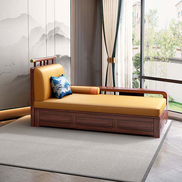 中式胡桃木客厅全实木沙发冬夏两用大小户型现代简约木质储物沙发