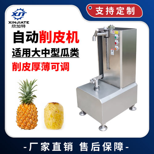 厂家直供商业大型自动削菠萝机瓜果去皮设备不锈钢木瓜南瓜削皮机