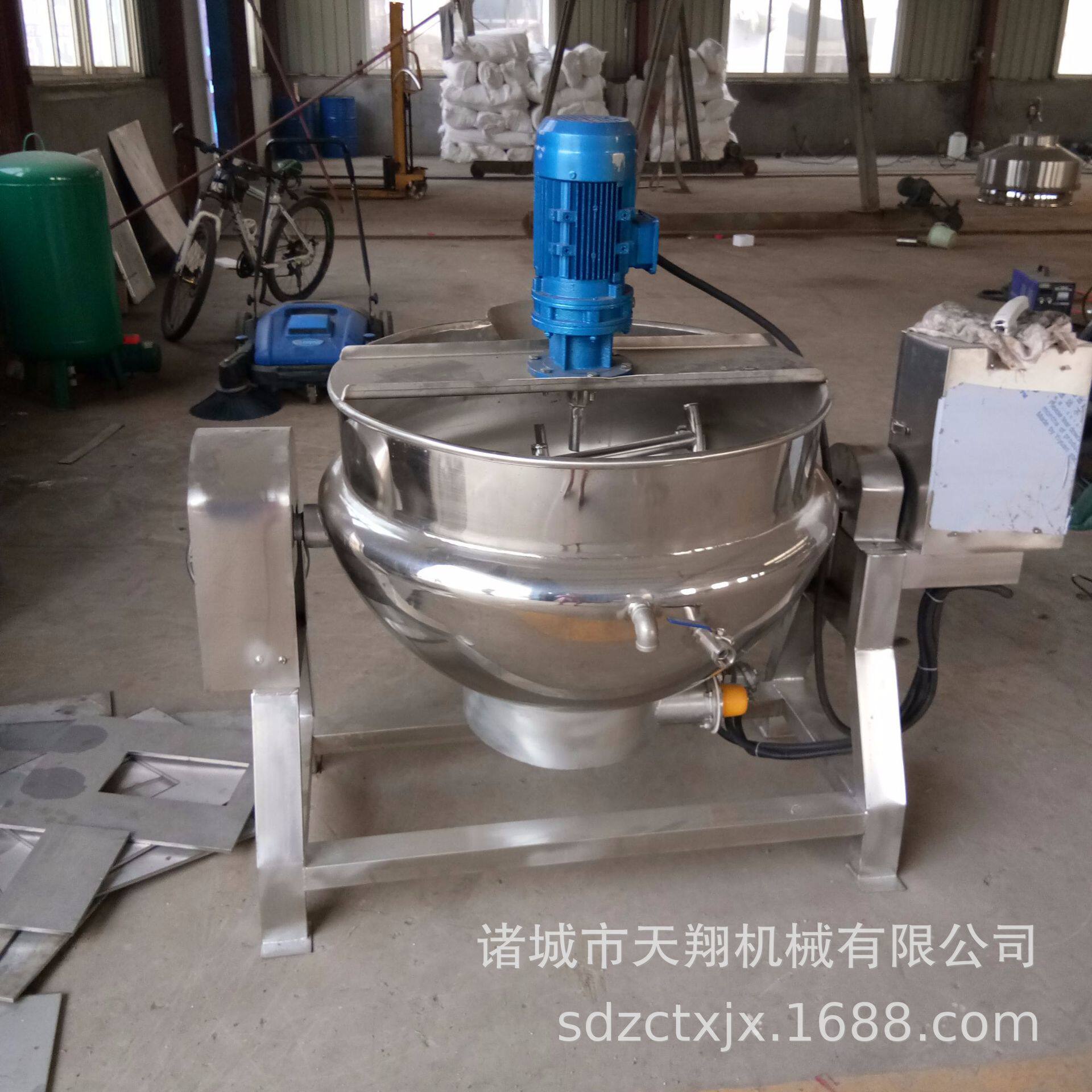 天翔供应可倾斜式夹层锅电加热夹层锅立式搅拌夹层锅