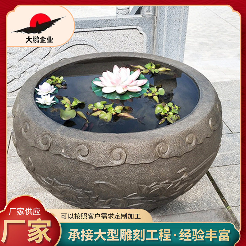 福建石雕户外石雕花盆 欧式别墅小区盆栽广场庭院景观园林摆