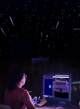 v星eLS-DDL77空顶kt清吧酒吧氛围声控麦爵士幻彩水流七彩变色跑马