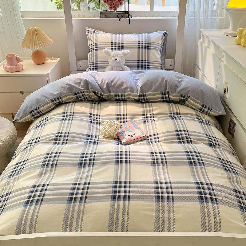 被罩床HJC-12单三件套铺全棉40支面料床笠款宿舍上下单人床纯棉三