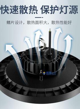 led工矿灯10W200W厂房间仓MY-UFO5库吊灯UFO飞车0工碟业天棚防水