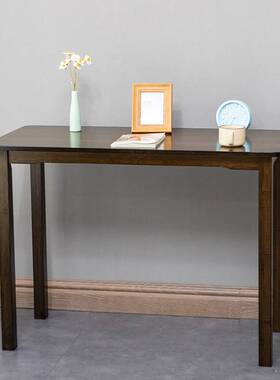 A10L黑胡桃电脑桌台式家用学习写字书桌实木长方形条桌简约办公小