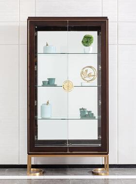 新中式立酒GSD-8795柜现代简约品白柜蜡木饰柜客厅新古典别墅家具