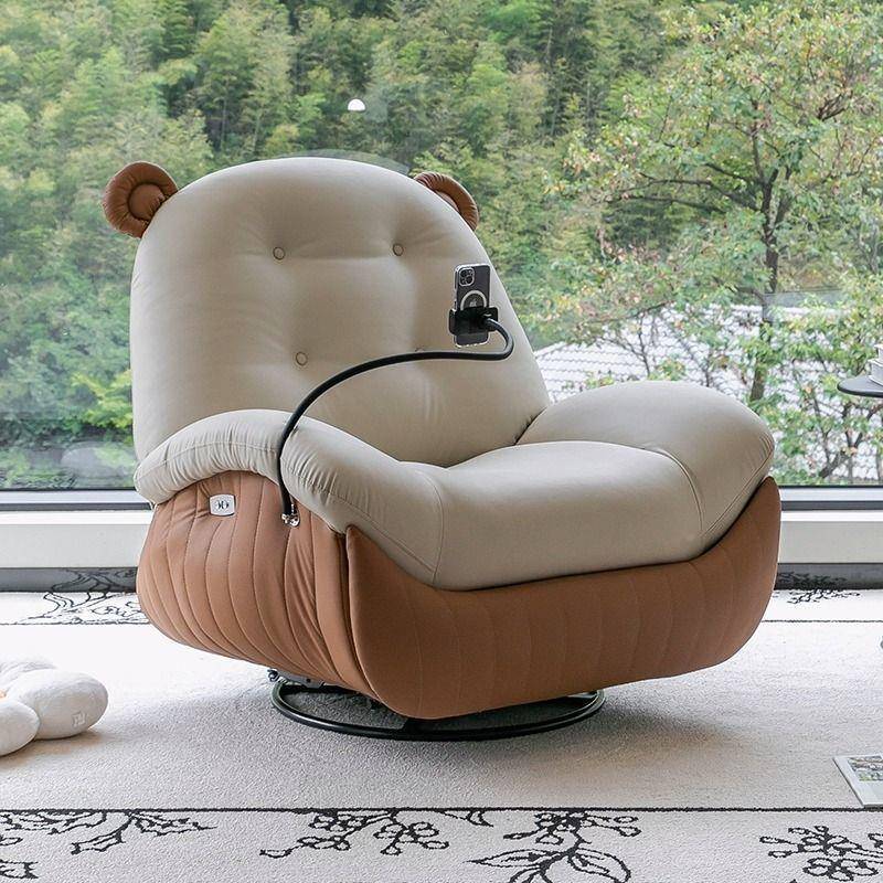 fL摇E电动多能懒人沙发家功用GVS卧室客厅可单睡可躺休闲人摇椅按