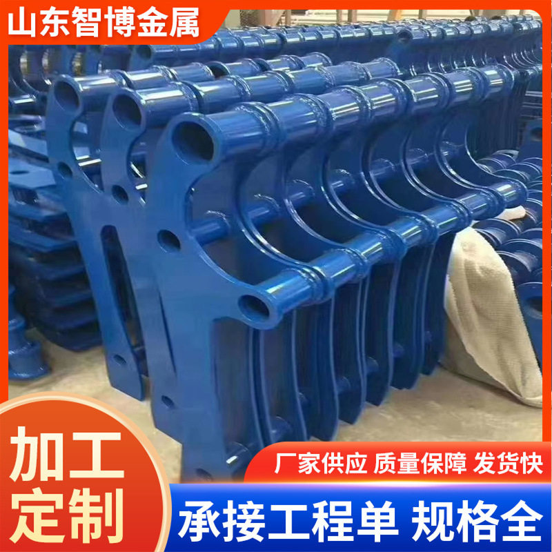 桥梁河道防撞不锈钢护栏立柱