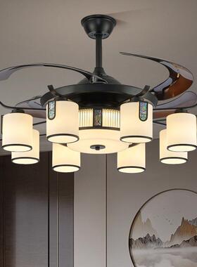 客厅风扇灯2体025新款新中大厅灯高端气吊扇灯家用KJZ一吊灯大灯