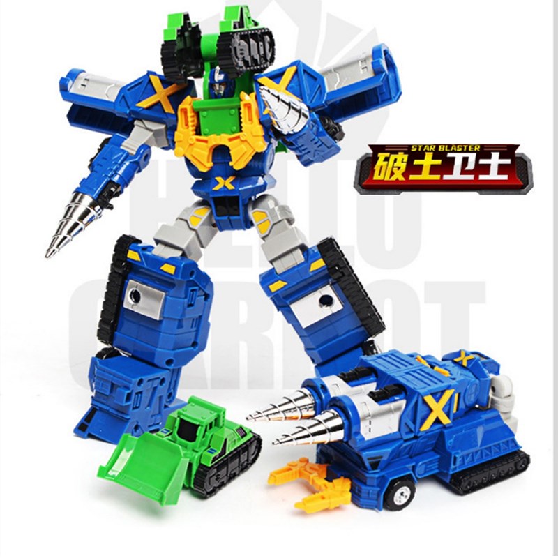 咖宝车神机器人卡宝男孩变形汽车金刚超级创建巨人六合体工程