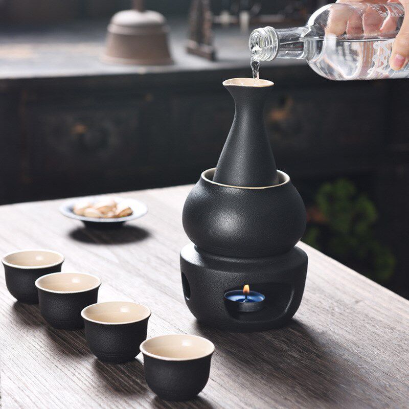 陶瓷温酒壶 温酒器 黄酒温酒具暖酒器热烫酒壶套装家用烫酒壶
