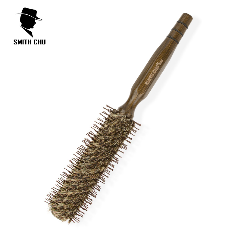 梳子卷发梳猪鬃毛木梳子家用圆滚梳卷梳子女内扣吹造型梳直发刘海