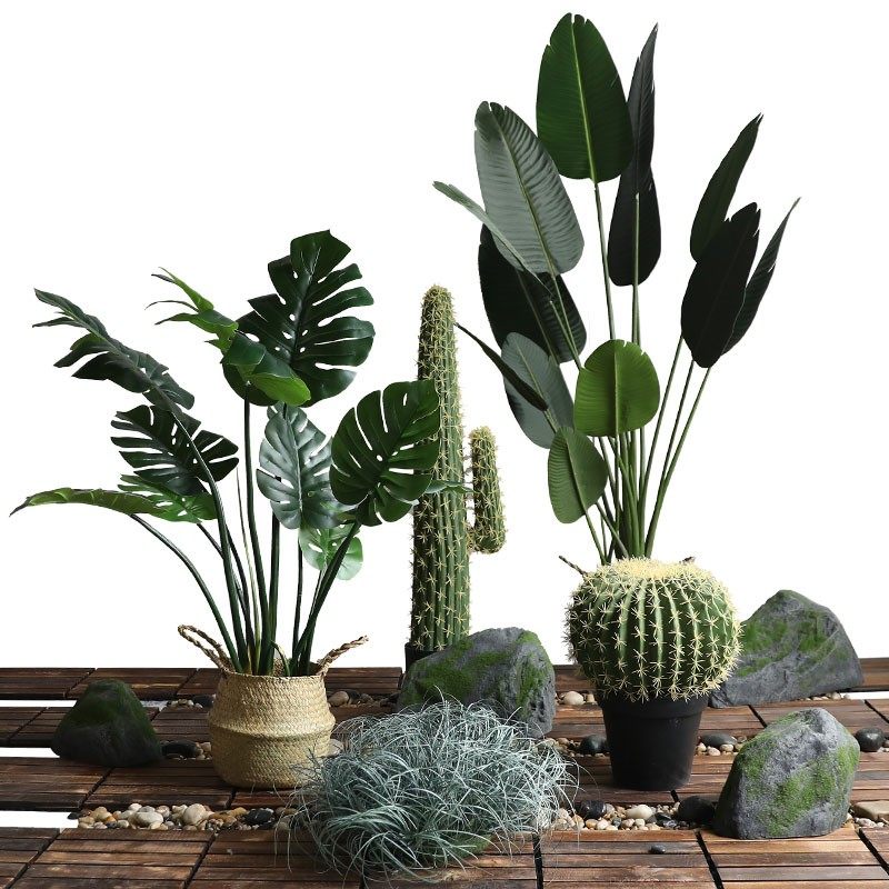 大型仿真植物盆栽造景假竹子室内绿植迎宾墙面装饰酒店橱窗景观树