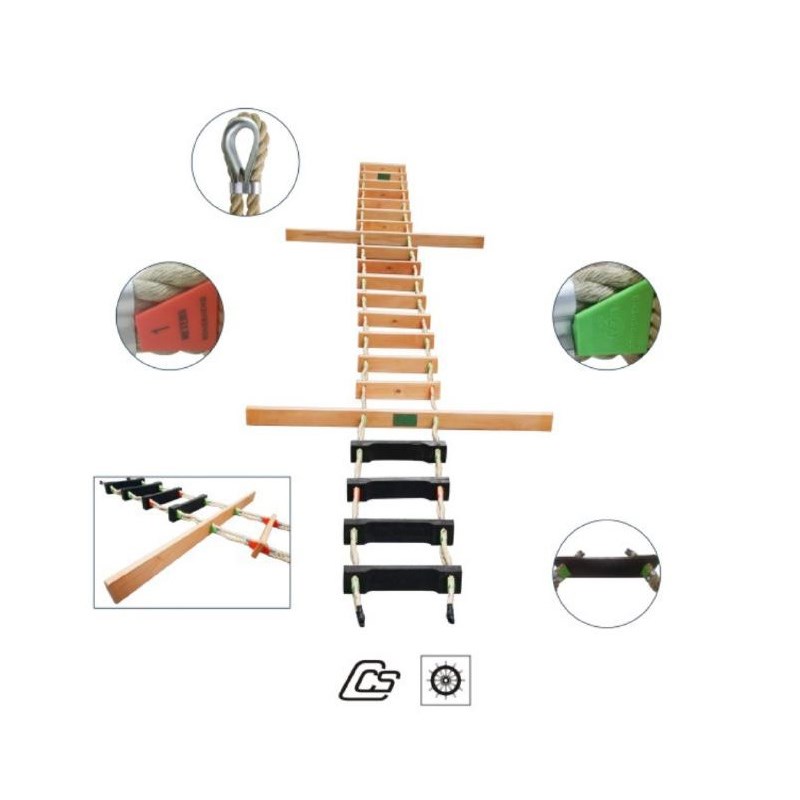 船用登乘梯 绳梯 引水梯 引航员软梯 铝合金引水员梯 船检CCS