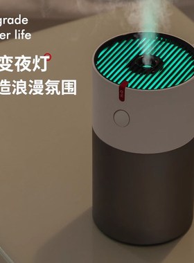Humidifier  便携式自然散香雾化加湿器 渐变氛围夜灯 2in1设计